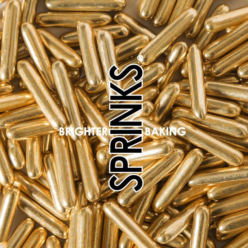 SPRINKS Metallic Rods VINTAGE GOLD 500G - Cake Decorating Central