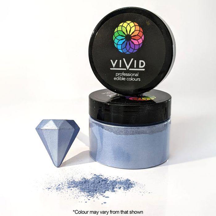 VIVID BABY BLUE EDIBLE METALLIC DUST 50G - Cake Decorating Central