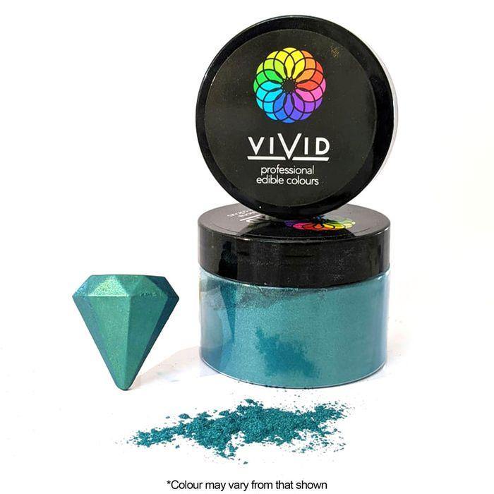 VIVID FOREST GREEN EDIBLE METALLIC DUST 50G - Cake Decorating Central
