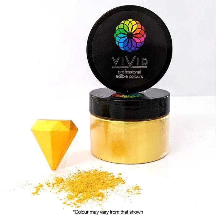 VIVID SUPER GOLD EDIBLE METALLIC DUST 50G - Cake Decorating Central