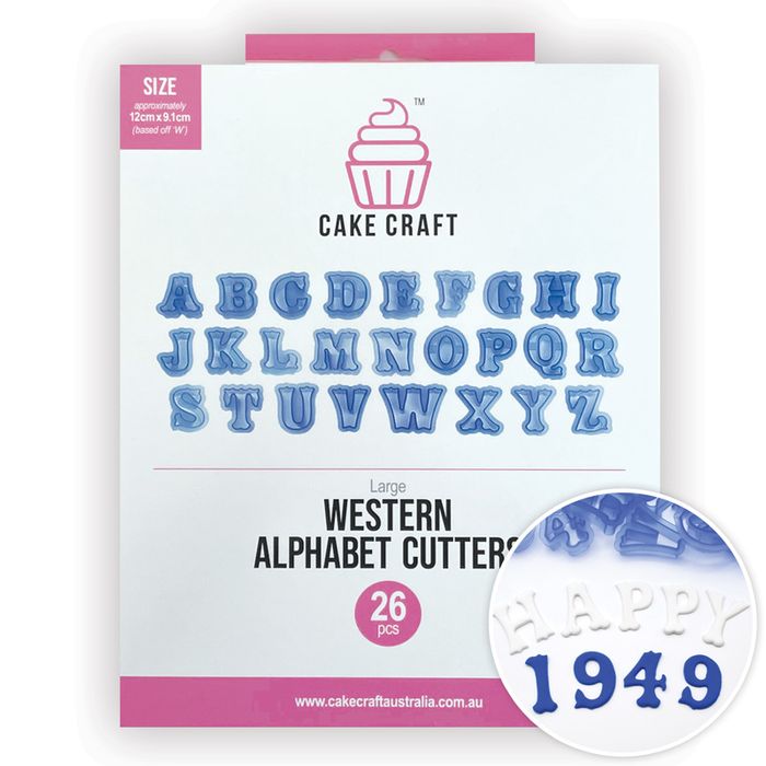 WESTERN FONT (Lg) Alphabet Cutter Set