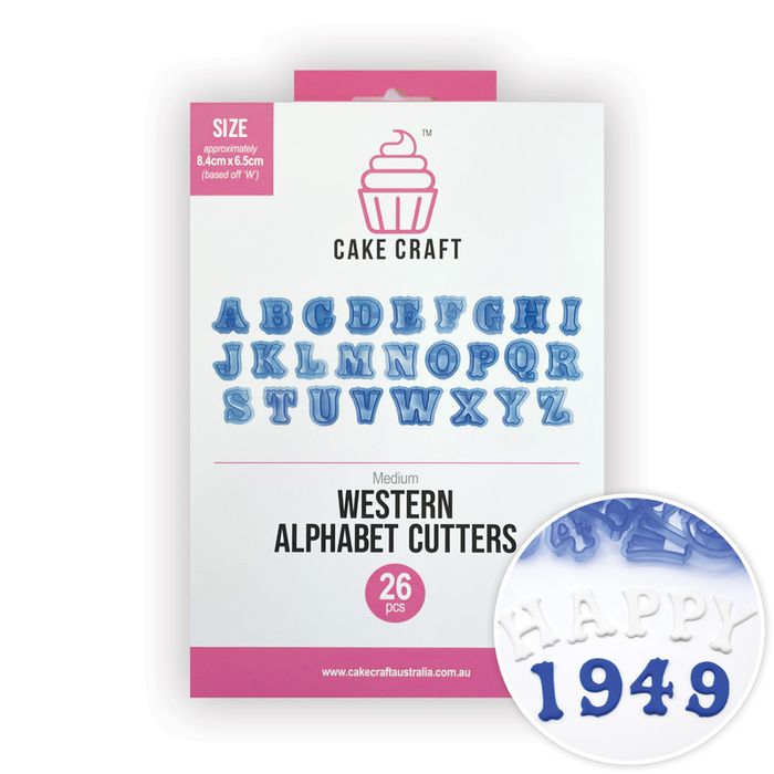 WESTERN FONT (Med) Alphabet Cutter Set