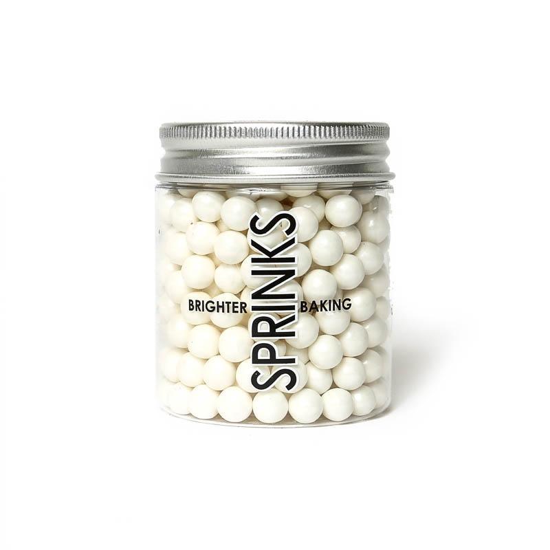 SPRINKS Cachous WHITE 7mm 80g - Cake Decorating Central
