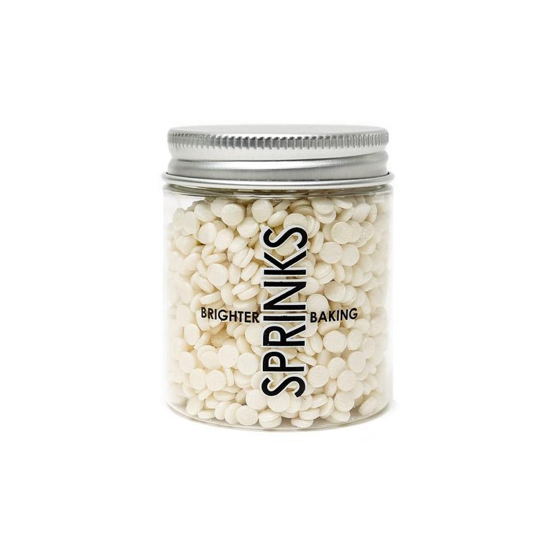 SPRINKS Confetti WHITE 60g - Cake Decorating Central