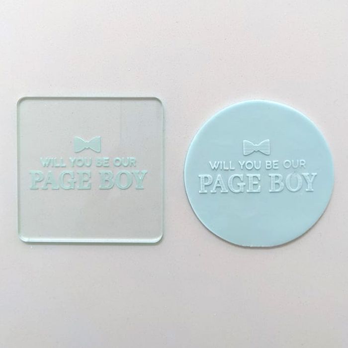 Will You Be My Page Boy Cookie Debosser