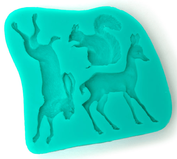 Silicone Mould WOODLAND ANIMALS - Cake Decorating Central